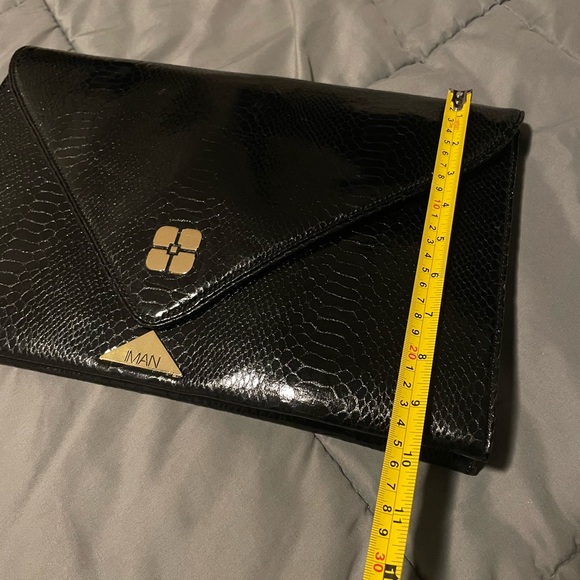 IMAN Black Clutch Envelope Bag - Picture 8 of 8